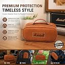 Craftographers Premium Leather Carrying Case for Marshall Emberton, Brown, Handcrafted, Travel-Friendly, Scratch Protection gallery image