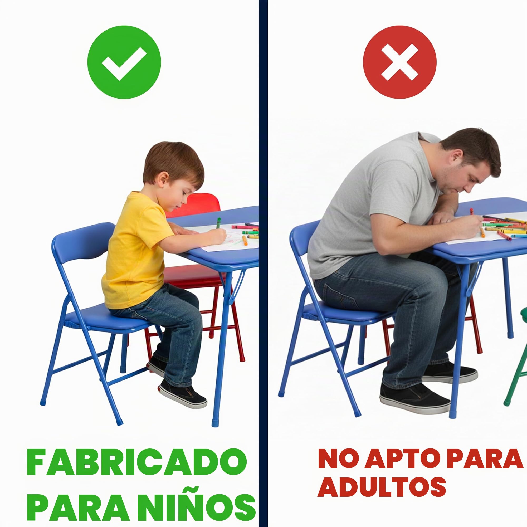 Flash Furniture Mesa Plegable para niños, Vinilo, Negro, 24 Pulgadas de Ancho x 24 Pulgadas de Profundidad x 20.2 Pulgadas de Alto