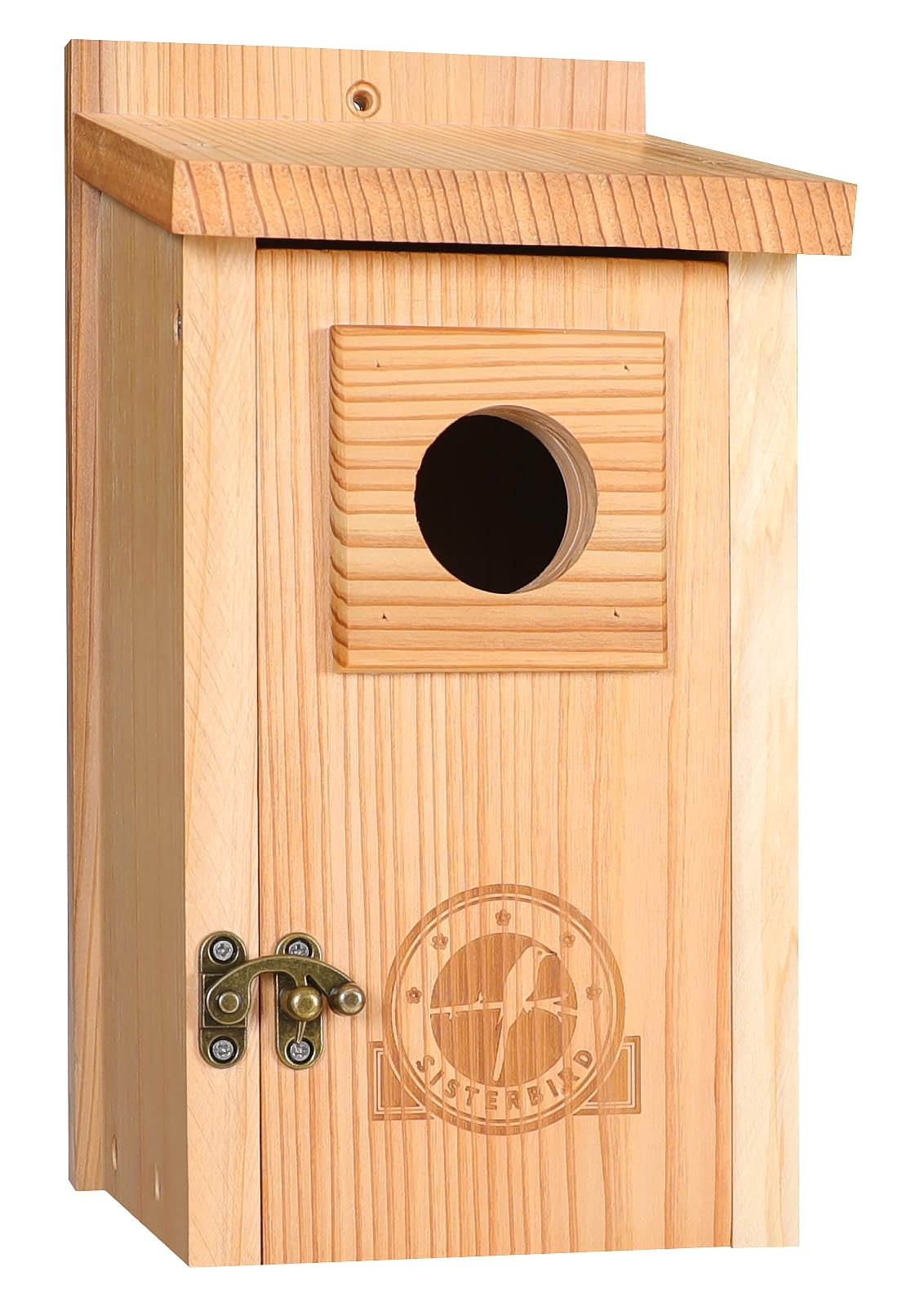 Cedar Hanging Bird-House Box Hut Nesting Pockets Outdoor Decoration for Wild Birds Finch Cardinal and Bluebird,1-1/2" Entrance Hole
