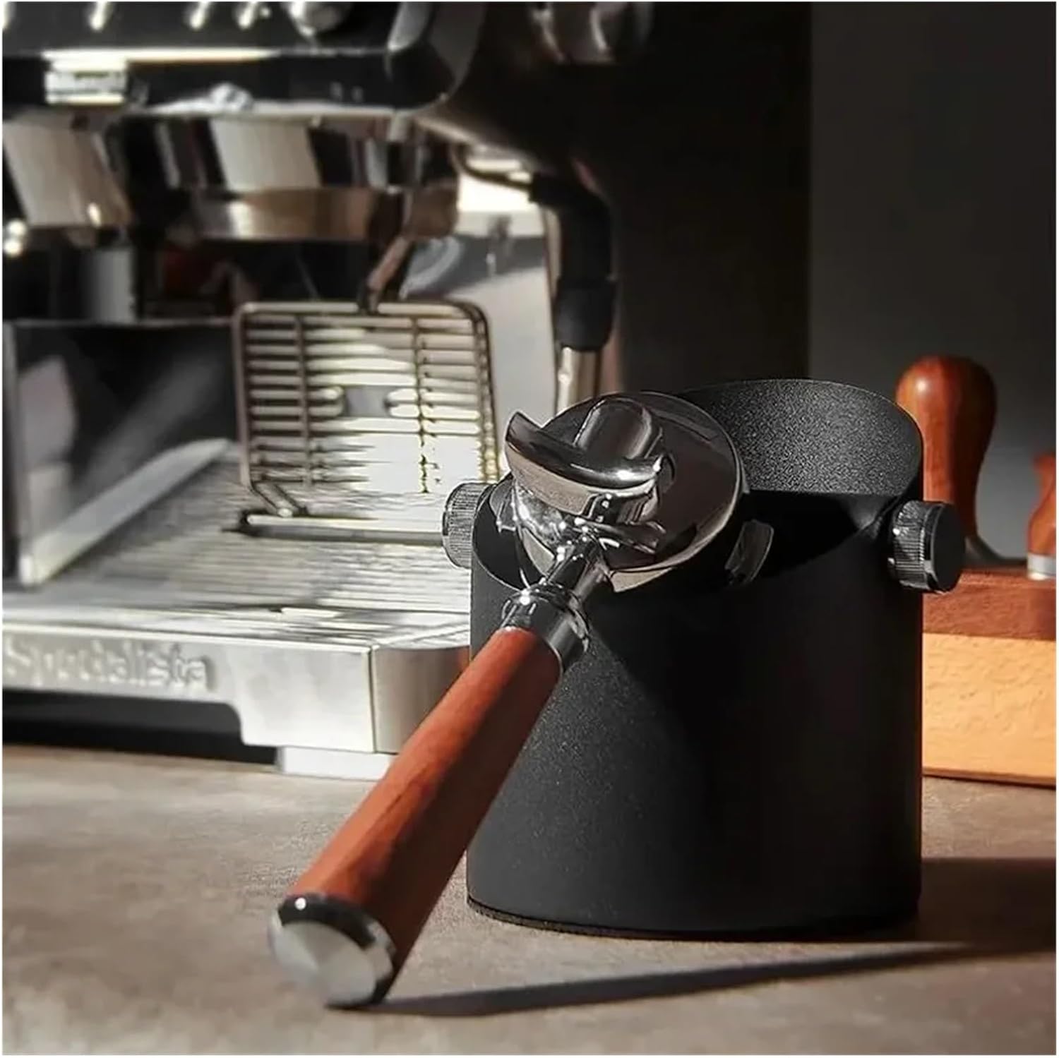 Coffee Grounds Powder Bucket Home Machine Handle Knockbox Container Abs Dregs Slot Waste Recycling Bin