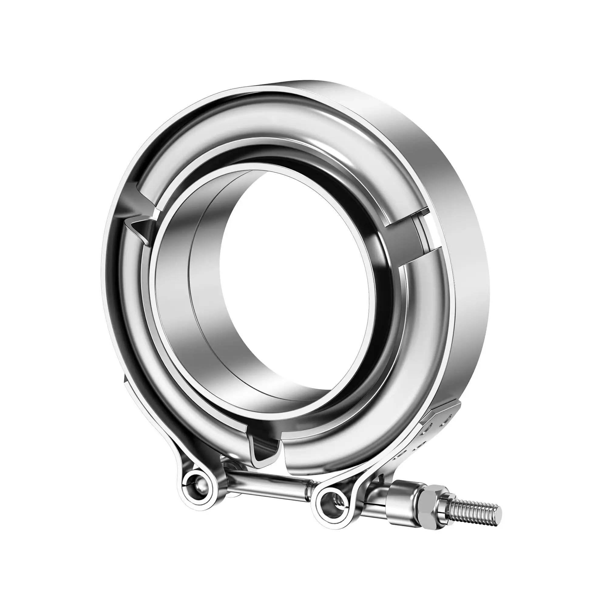 Tgdgfkias Men's One Color Exhaust V Band Clamp, V-Band Clamp Fe Flange Kit 304 Stainless Steel 1.5-5 Inches(2.75Inch)