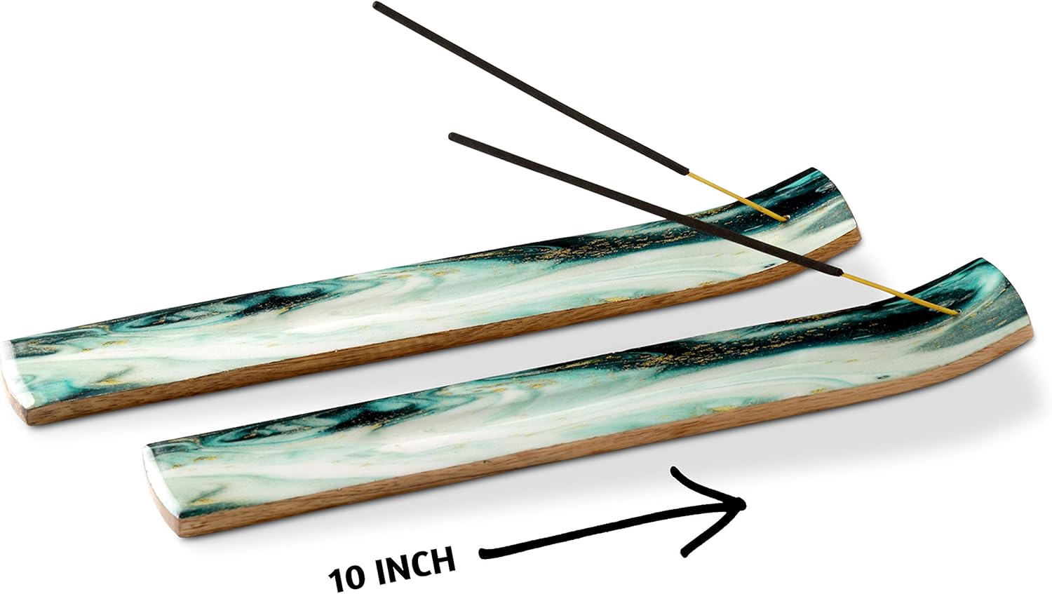 Folkulture Incense Sticks - Set of 6 Insenses (120 Sticks) for A Positive Aura with Incense Holder or Incense Burner Holder, Modern Insence Ash Catcher or Set of 2 Insense Stick Holder for Home Décor