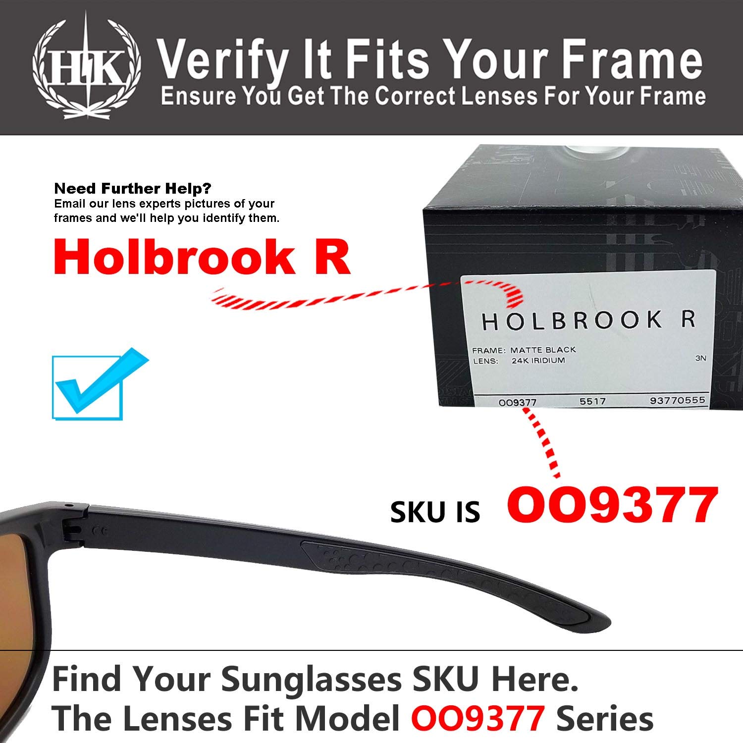 Compatible/reemplazo de Oakley Holbrook R OO9377 Gafas de Sol