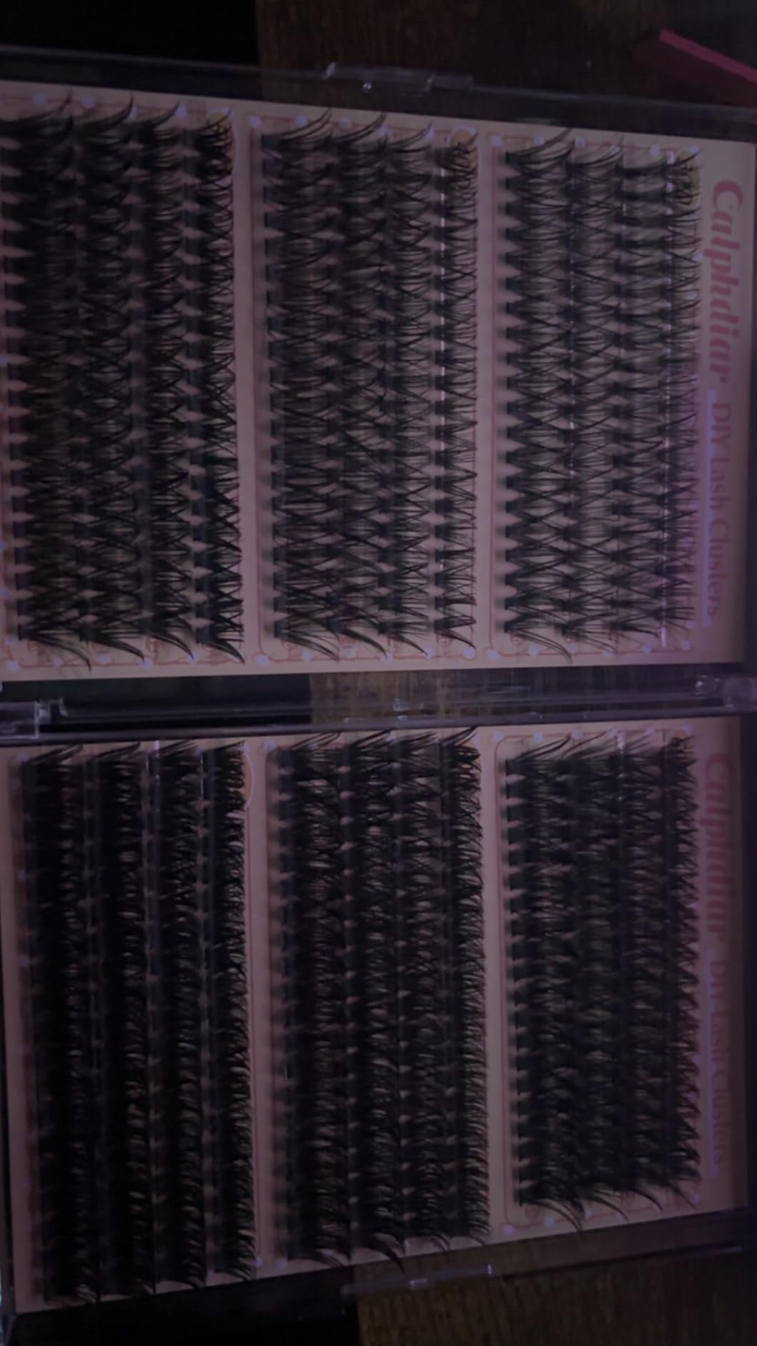 Calphdiar Eyelash Clusters 30D+40D+50D+60D+80D+100D Lash Clusters Wispy Individual Lashes 476PCS D-curly Lash Extension 10-16MM Natural Lashes Clusters DIY Cluster Eyelash Extensions