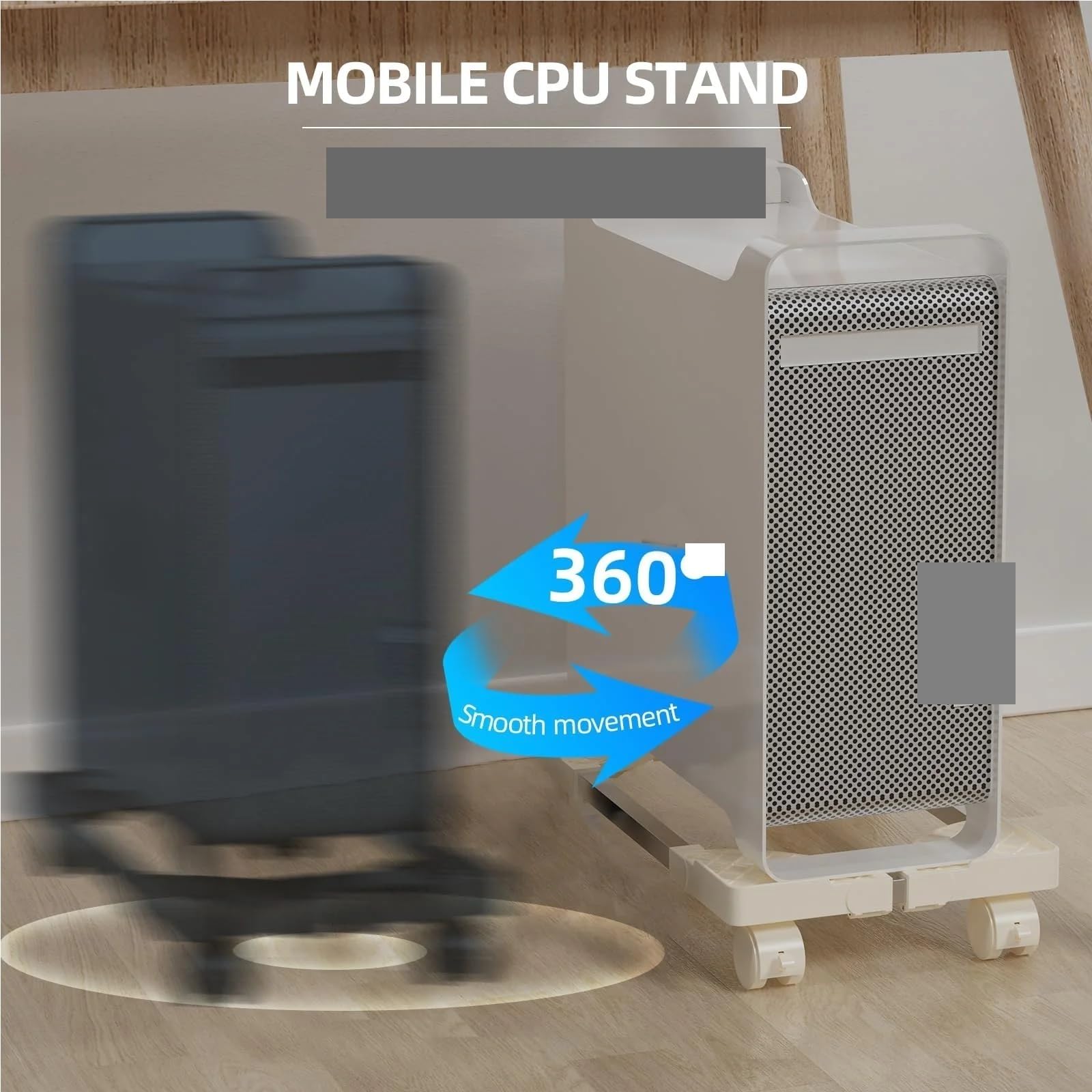 Mobilny stojak na procesor, Stojak pod komputer z kółkami, regulowany, mobilny, biurko, wielokolorowy