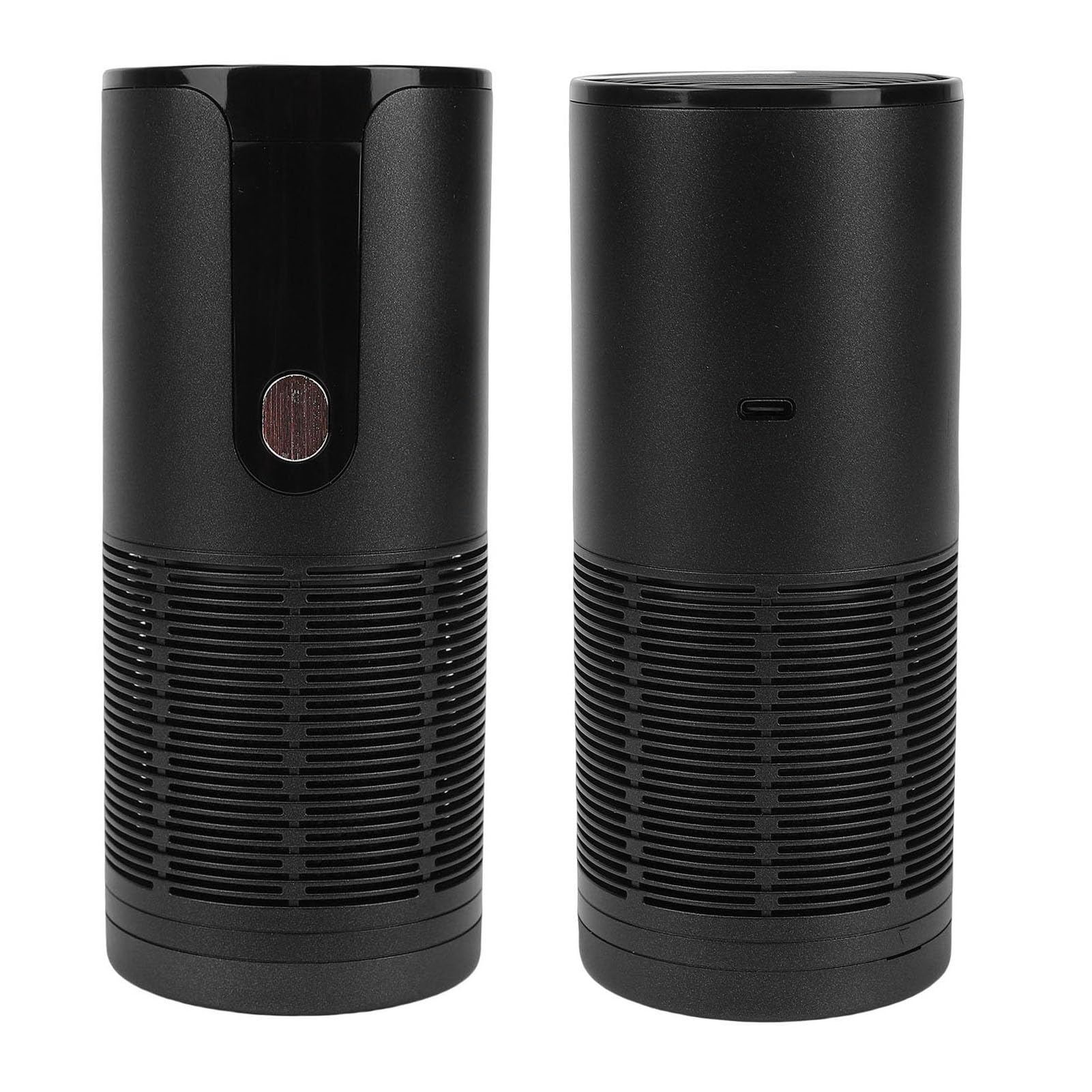 Cryfokt Purificador de Aire Portátil H13 Filtro HEPA Verdadero Salida de Aire de 360 ​​​​° de Doble Canal para el Hogar Dormitorio Coche Oficina |Modo de Suspensión Silencioso 35 DB, Anillo de (BLACK)