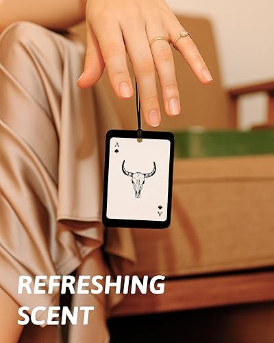 Miniatura 6 de Ambientador vintage para automóvil, 4 unidades, larga vida de vaqueras, calavera, cactus, tarjeta de Ace, ambientador colgante para autos, armario,