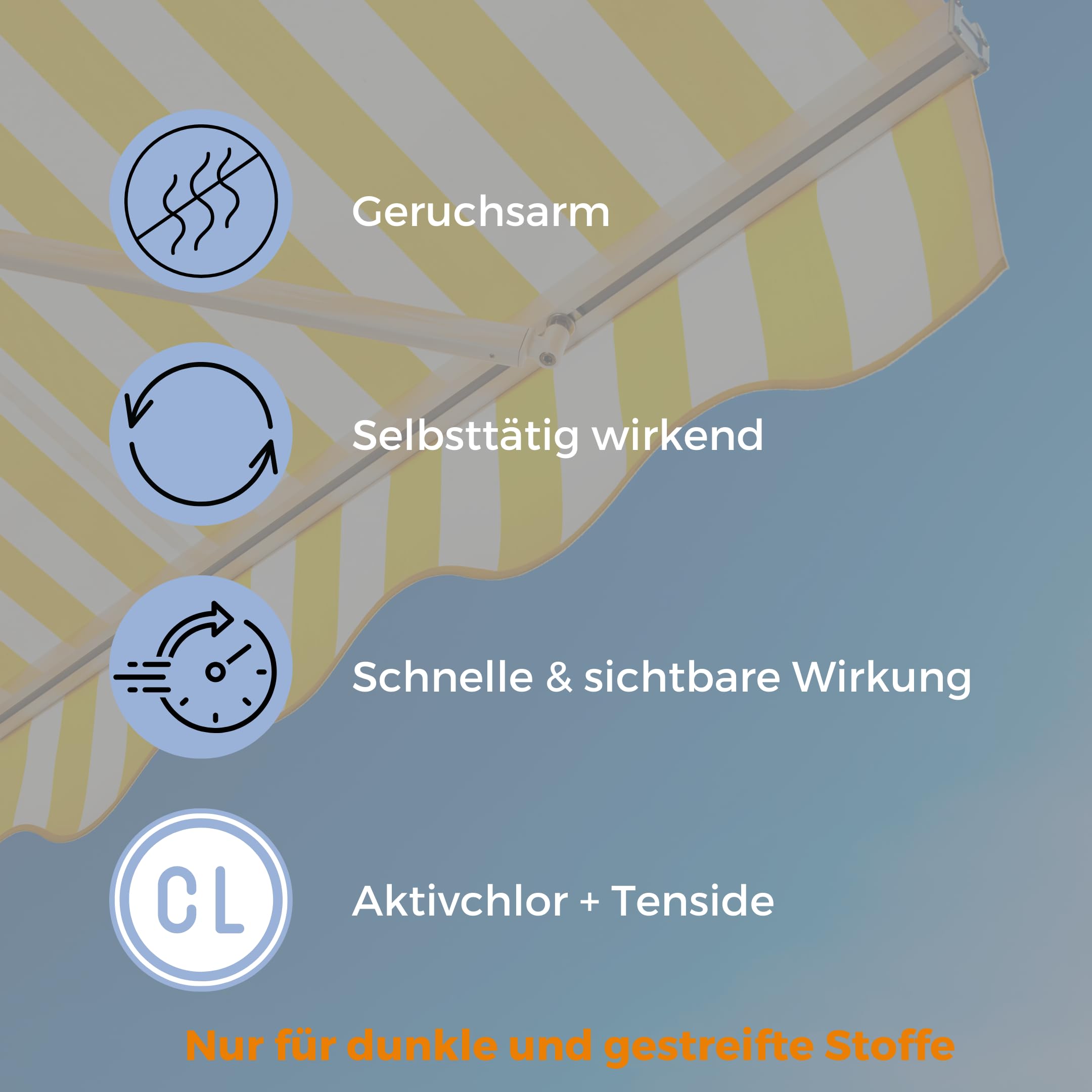 Generisch Stockflecken Entferner Tento-Clean Stockfleckenreiniger 1L Schimmelentferner Stoffe Outdoorstoffe Boot Markise Plane Vogelkot Moder Moos Textilien zahlreiche organische Verschmutzungen
