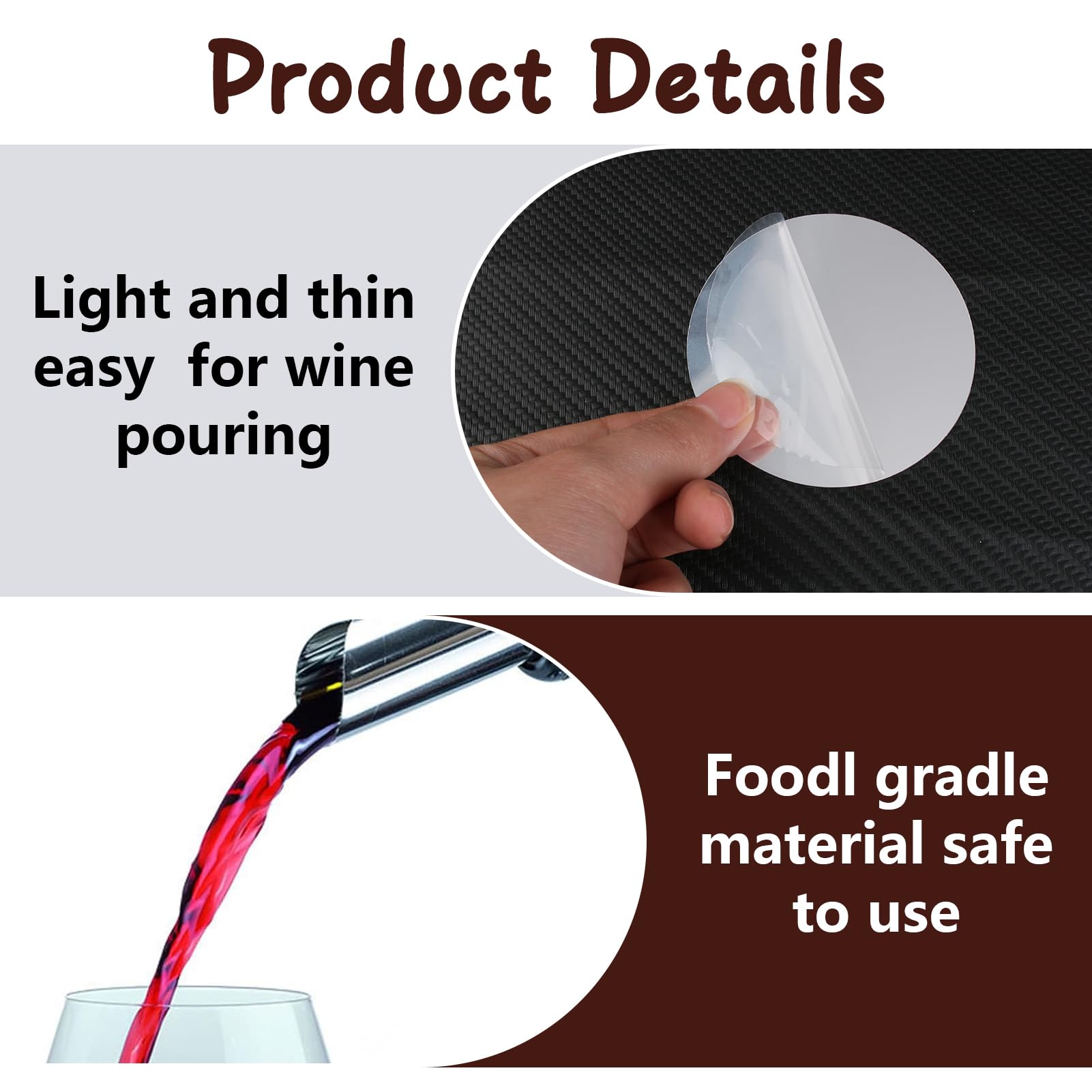 Dischetti Salvagoccia Vino In Alluminio | 20 Pezzi Riutilizzabili Argento - Per Bottiglie E Bar - Foto 10