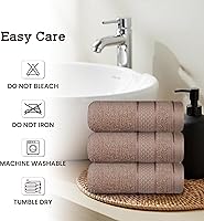 Vista 6 de Casa Lino Toallas faciales y paños de lavado corporal para ducharse, paños de lavado 100% algodón para baño, juego de paños altamente absorbentes