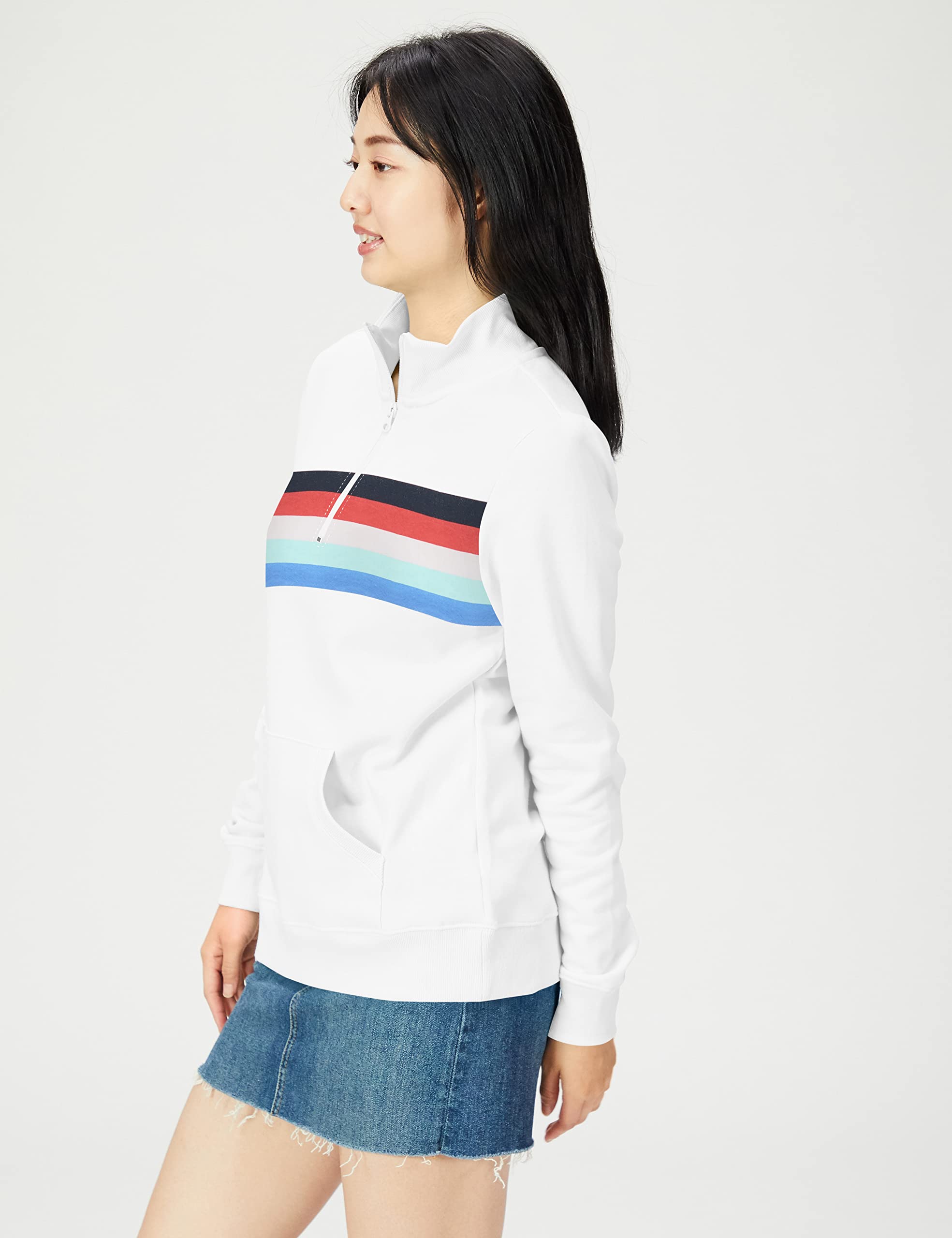 Amazon Essentials Top in Pile con Cerniera a Un Quarto a Maniche Lunghe (Disponibile in Taglie Forti) Donna