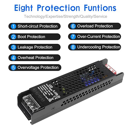 Miniatura 2 de Fuente de alimentación de conmutación regulada universal de 24V 6.5A 150W, Convertidor de CA 100-250V a 12V CC, controlador LED, transformador