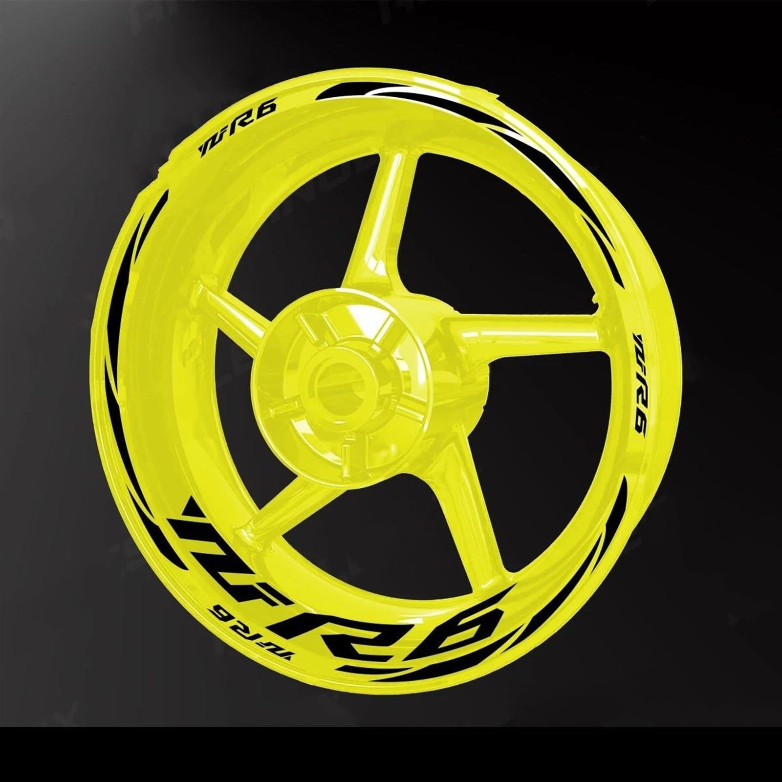Motorcycle Accessories Wheel Stickers Reflective Rim Motorbike Waterproof Decals for Yamaha YZF R6 2017-2022 Decorative(Color13)