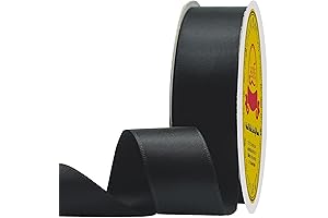 Double Face Black Satin Ribbon 7/8 Inch