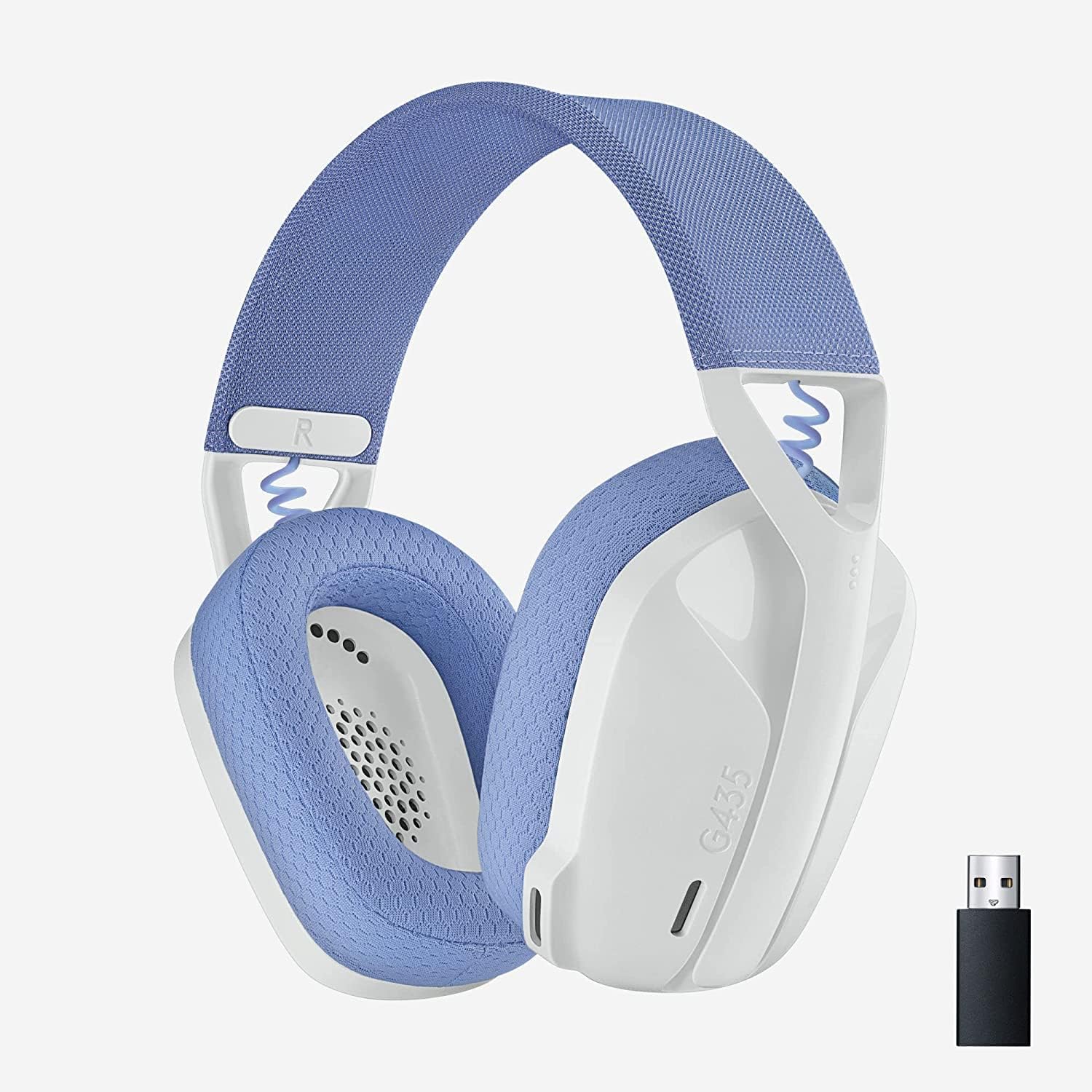 Logitech G435 Lightspeed and Bluetooth Wireless Gaming Headset - Lightweight- White (Renewed)