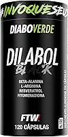 FTW Dilabol Black Diabo Verde 120 Cápsulas, Suplemento Pré-Treino com Beta-Alanina, L-Arginina, Resveratrol, Vitaminas C e K para Desempenho e Performance nos Treinos