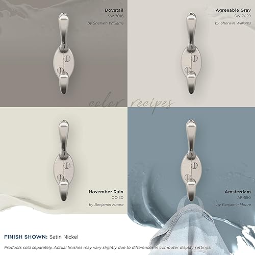 Miniatura 7 de Amerock Acabado de gancho único montado en la pared níquel satinado