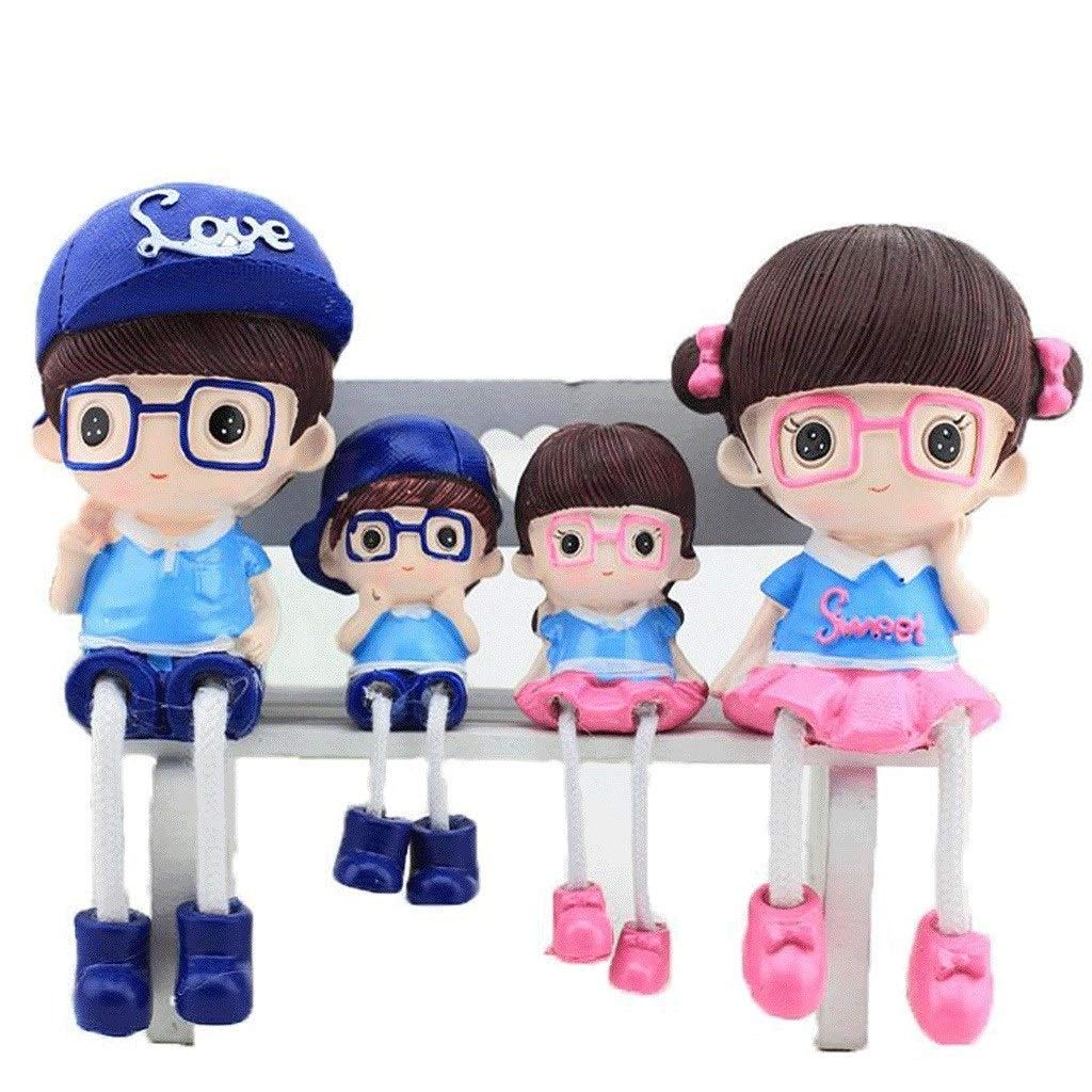 Sculpture Home Decorations Resin Crafts People Diaojia Dolls Creative Wedding Gifts Crafts Ornaments Statues (Color: B) Novelty Gift