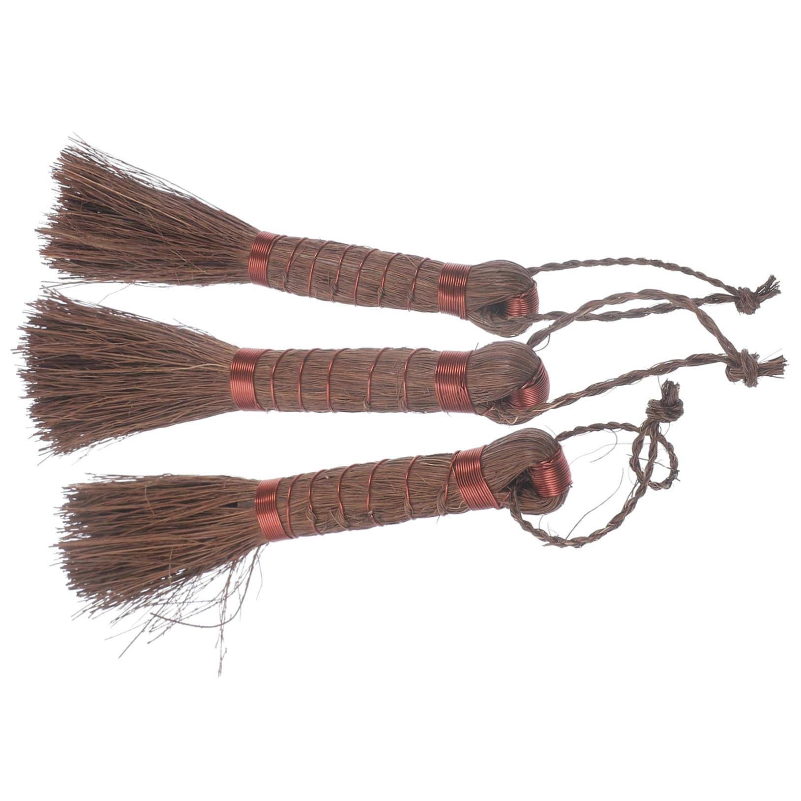CIYODO 3Pcs Handheld Bonsai Brush Durable Straw Cleaning Brooms for Convenient Pot Care for Garden Maintenance and Decorative Plant Cleaning