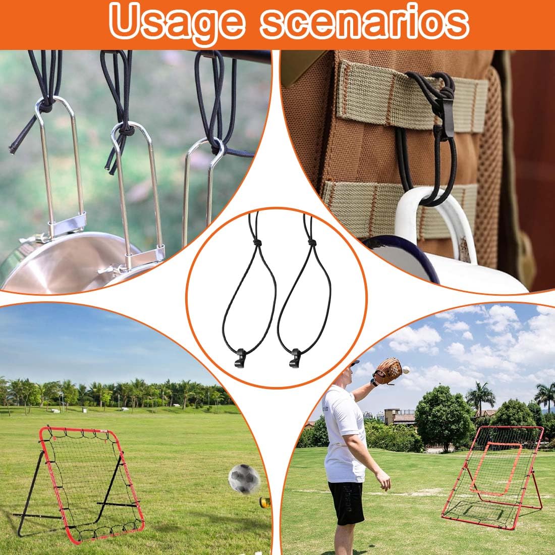 Pitchback Rebounders de Baseball Crochets interchangeables Filet de Rebond