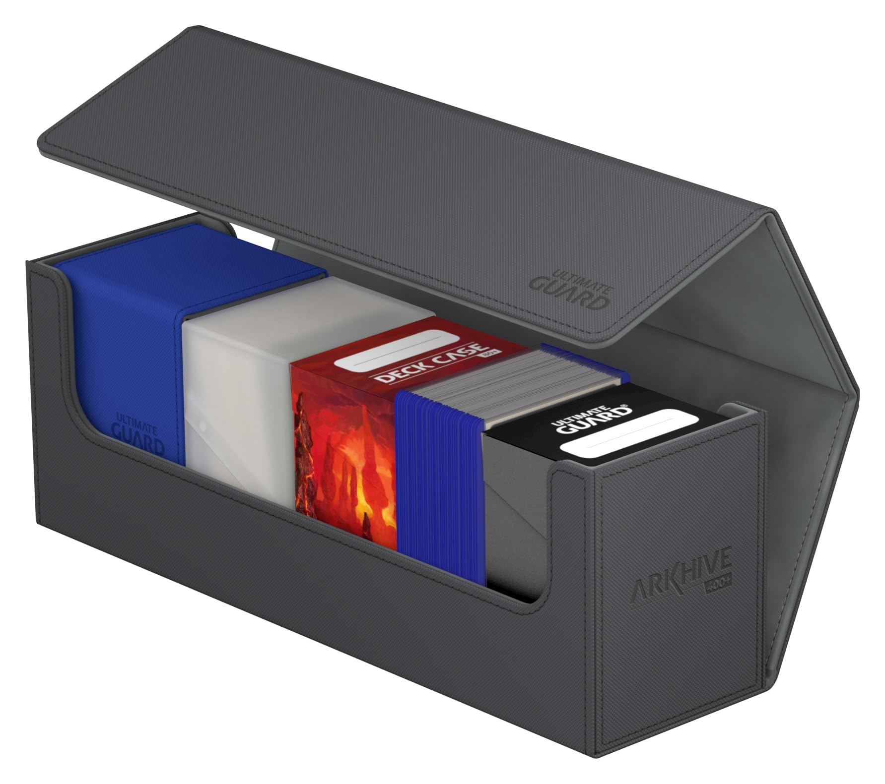 Ultimate Guard Caja para almacenar Cartas Arkhive 400 +. Tamaño estándar XenoSkin, Color ámbar