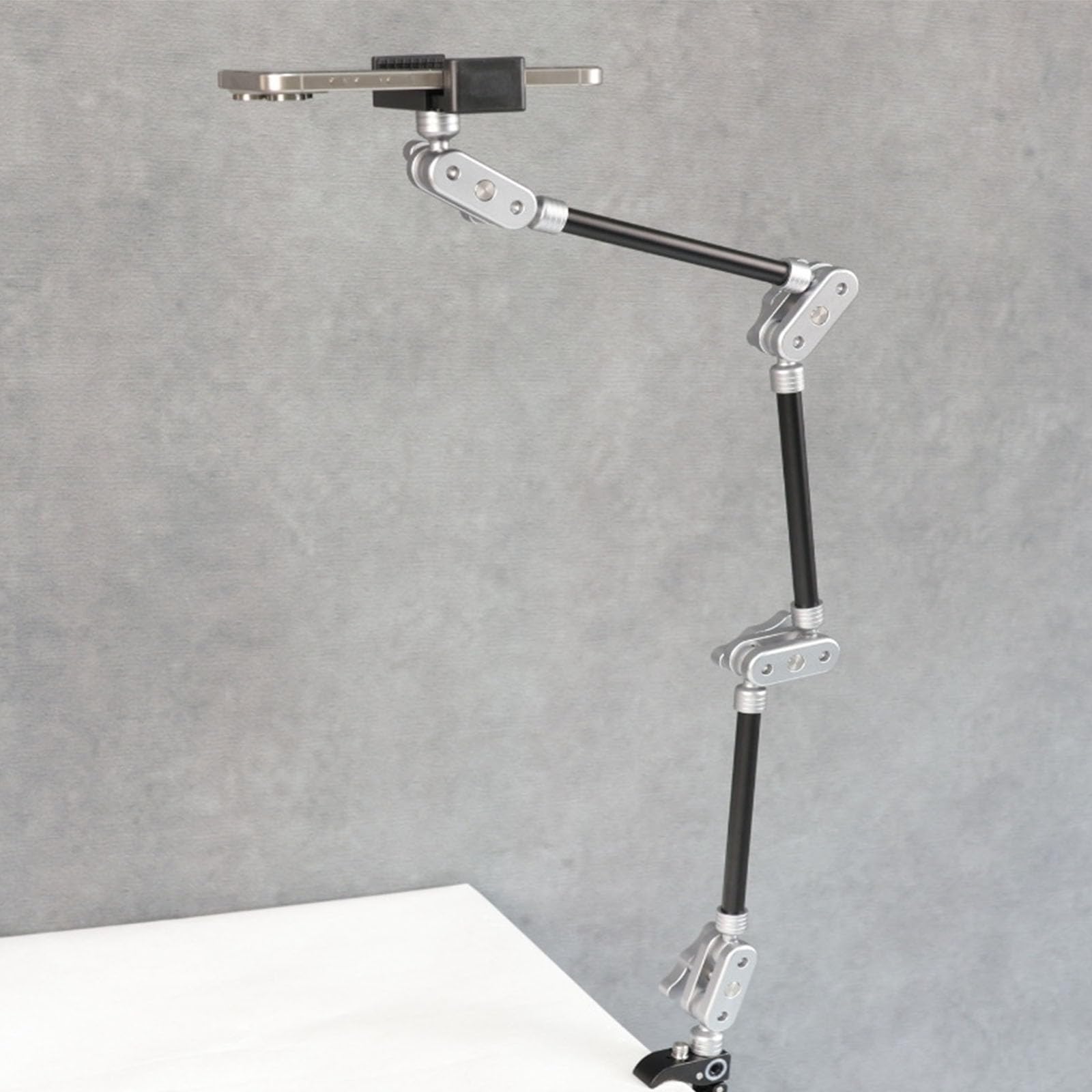 Brazo de teléfono direccional de aluminio, soporte de abrazadera flexible, base de dispositivo, brazo de montaje flexible para teléfono