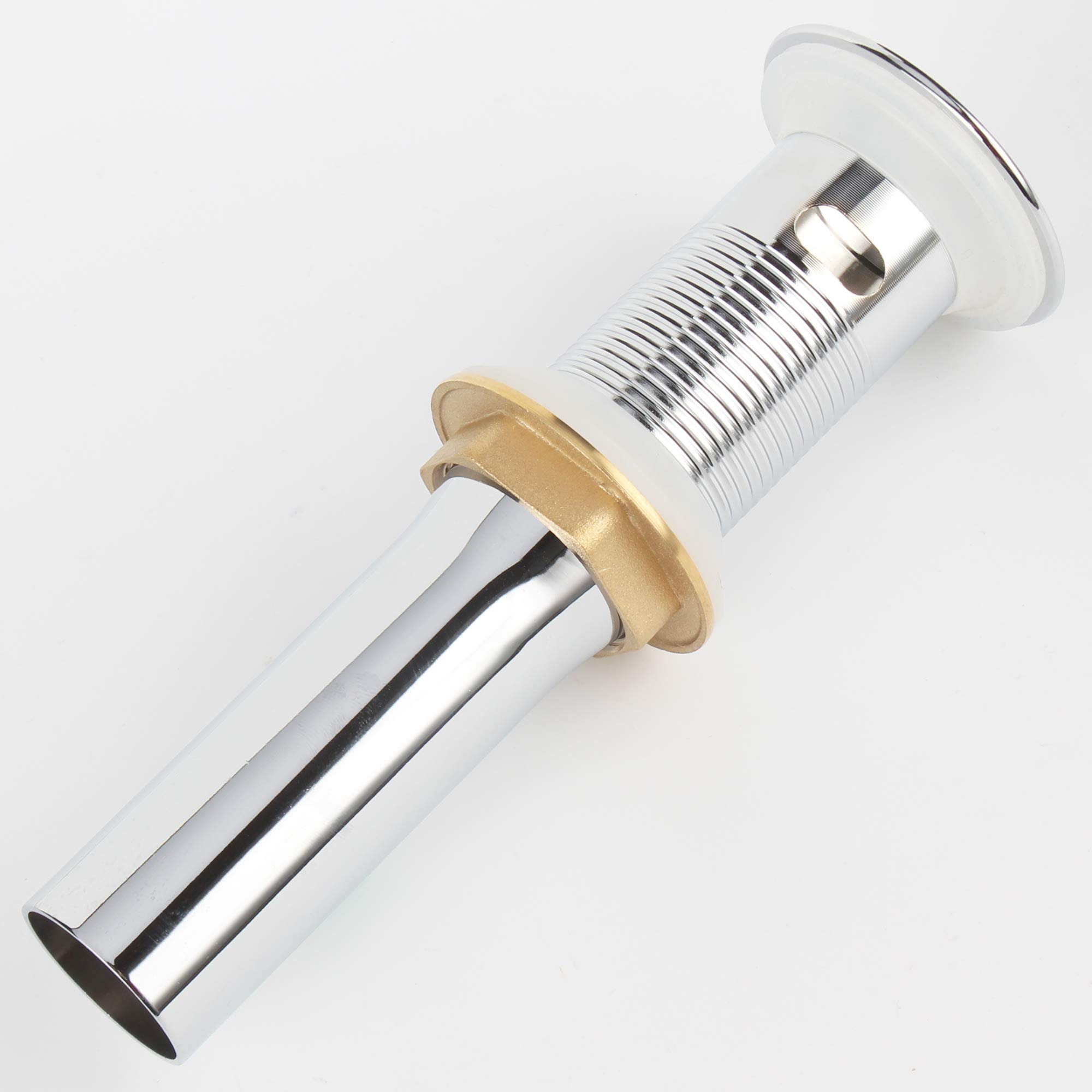 Desagüe para fregadero con rebosadero, grifo de baño, lavabo con tapón de cesta desmontable, cromo pulido
