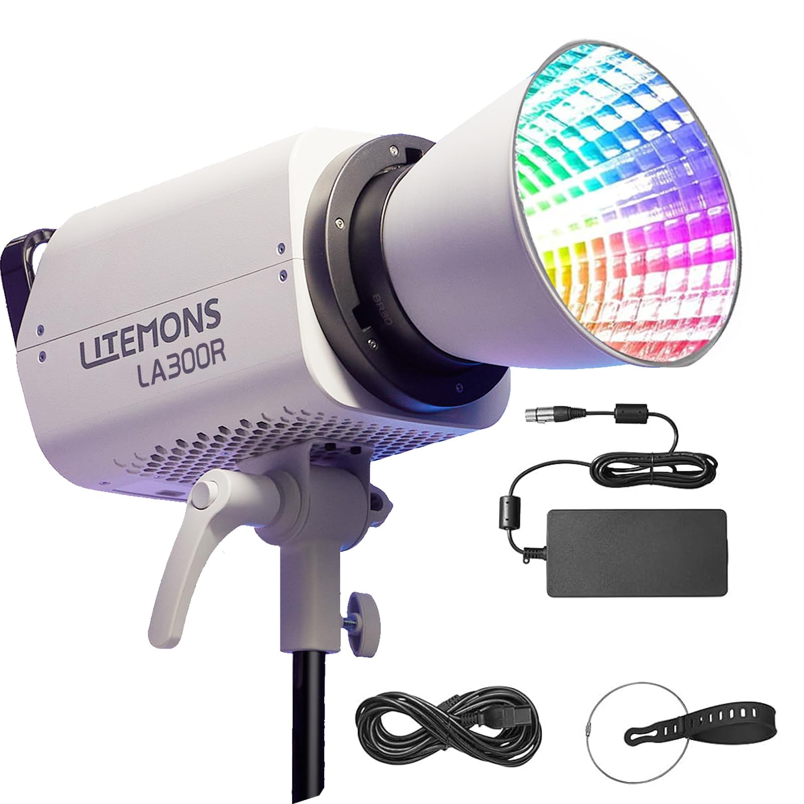 Godox Litemons LA300R K1 RGB LED Video Light 300W CCT 1800K-10000K Bowens Mount with NFC Support App Control CRI 95+ TLCI 94+ (LA300R K1)