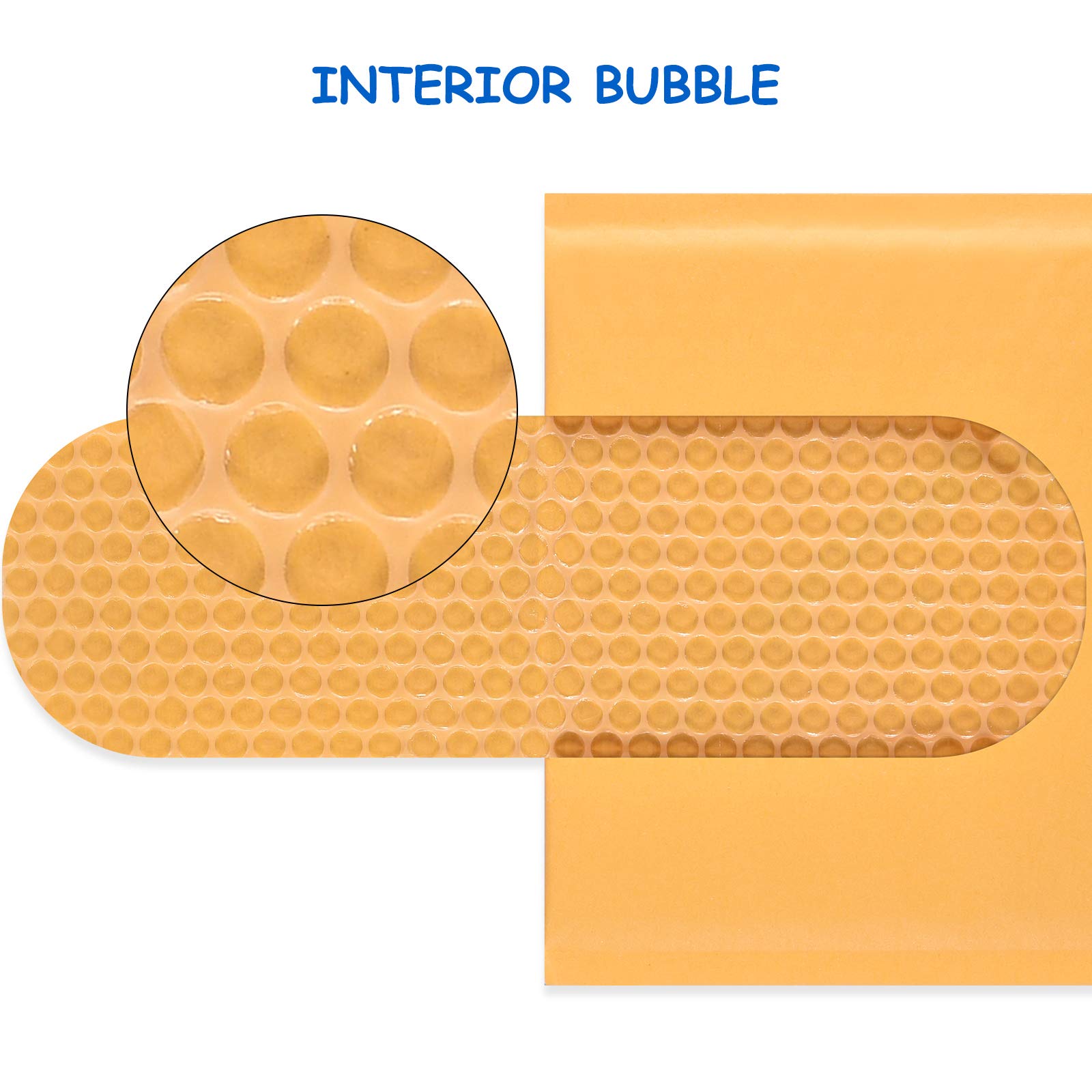 Pacific Mailer Luftpolster-Versandtaschen #0 aus Kraftpapier, starke Haftung, gepolsterte Umschläge, Verpackung für kleine Unternehmen [7,25 x 9 (nutzbare Größe 16,5 x 22,9 cm), 50 Stück