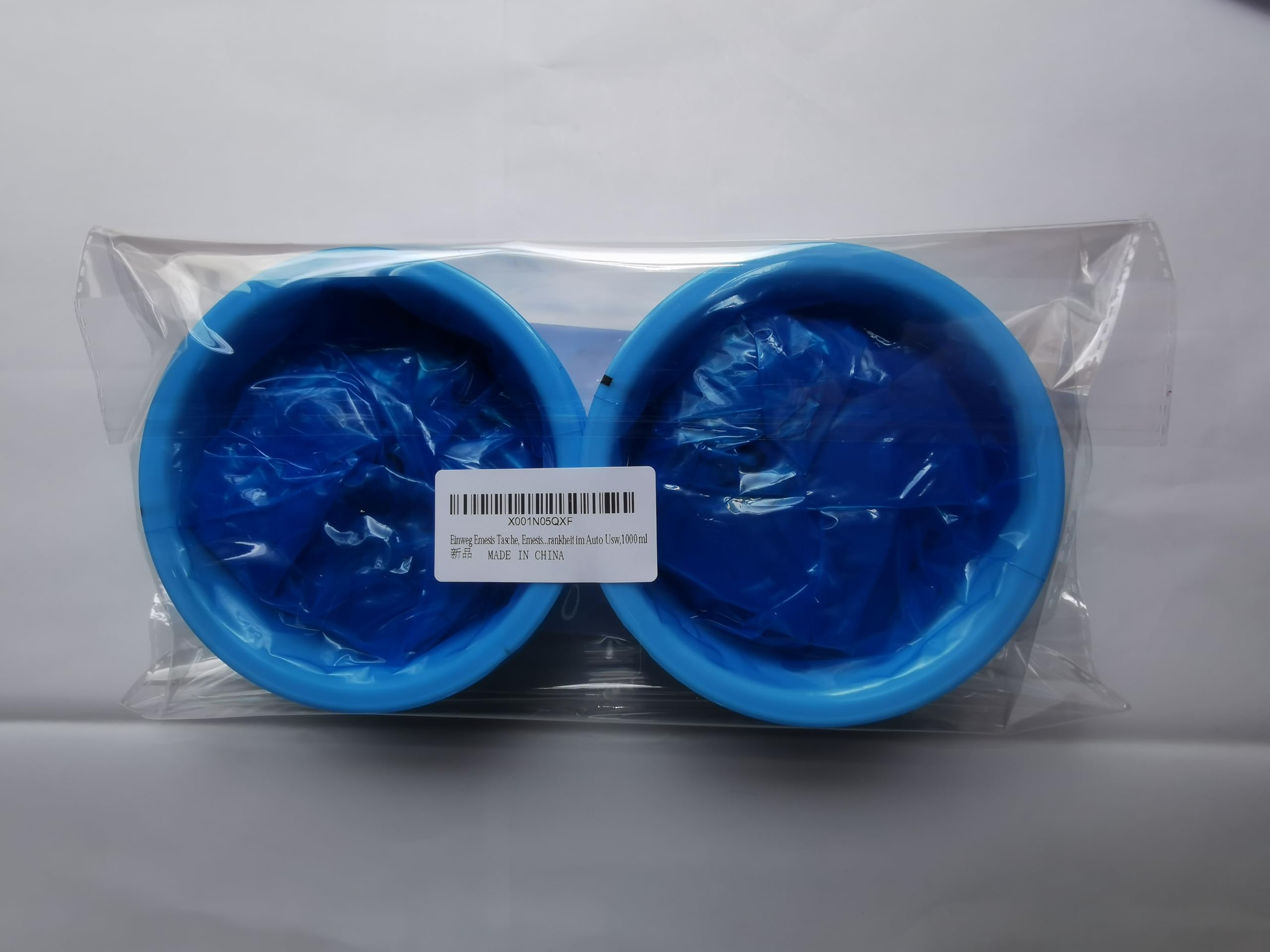 Sacchetti Monouso Vomito Auto Bambini 10 Pezzi Blu Alta Densità 1000 ml