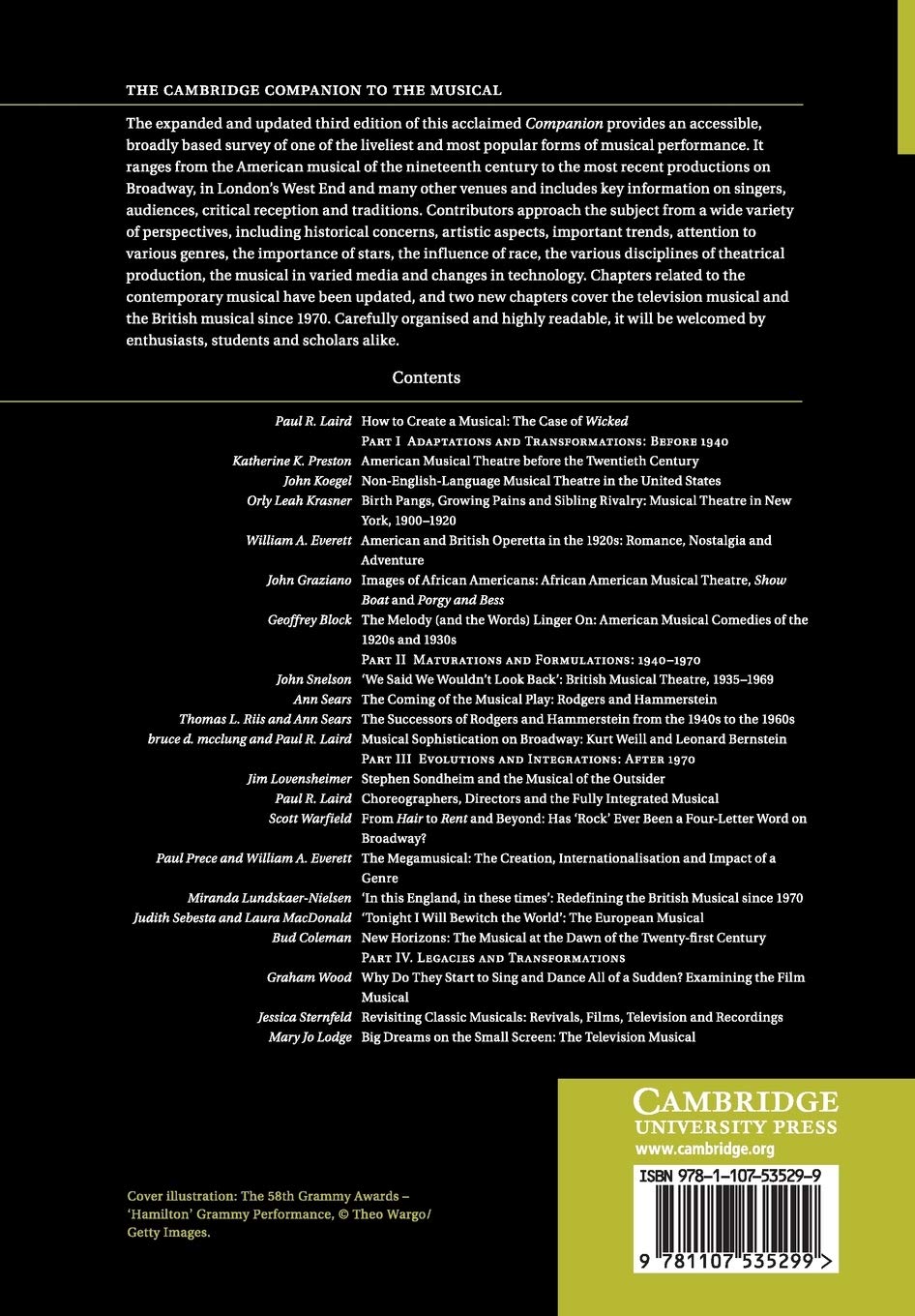 The Cambridge Companion to the Musical      3rd Edition