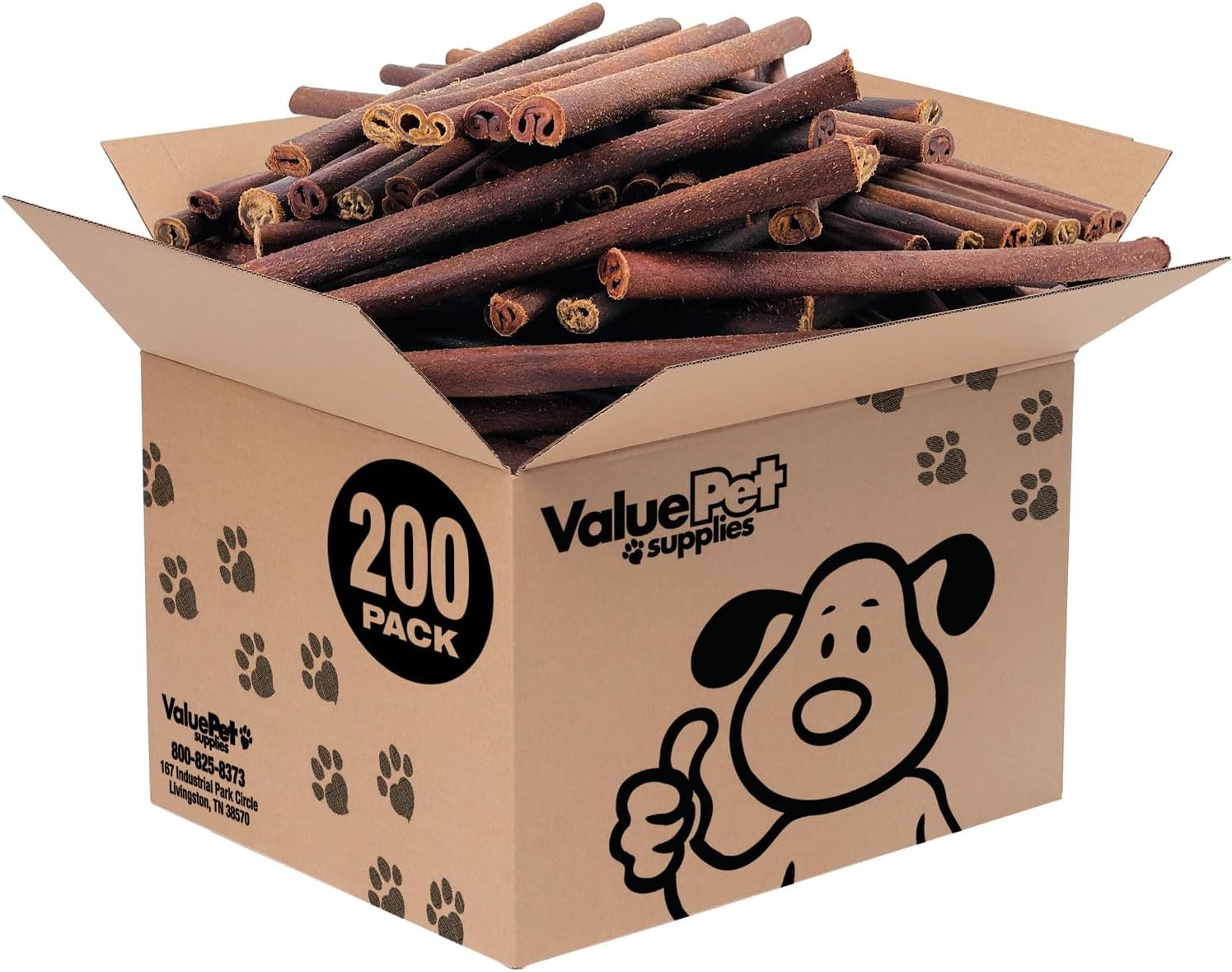 ValueBull Collagen Sticks for Dogs, 12 Inch Thick Chews, Natural Long-Lasting Dog Treats, 200 Count Bulk Pack - Supports Joints, Skin & Coat with Chondroitin & Glucosamine