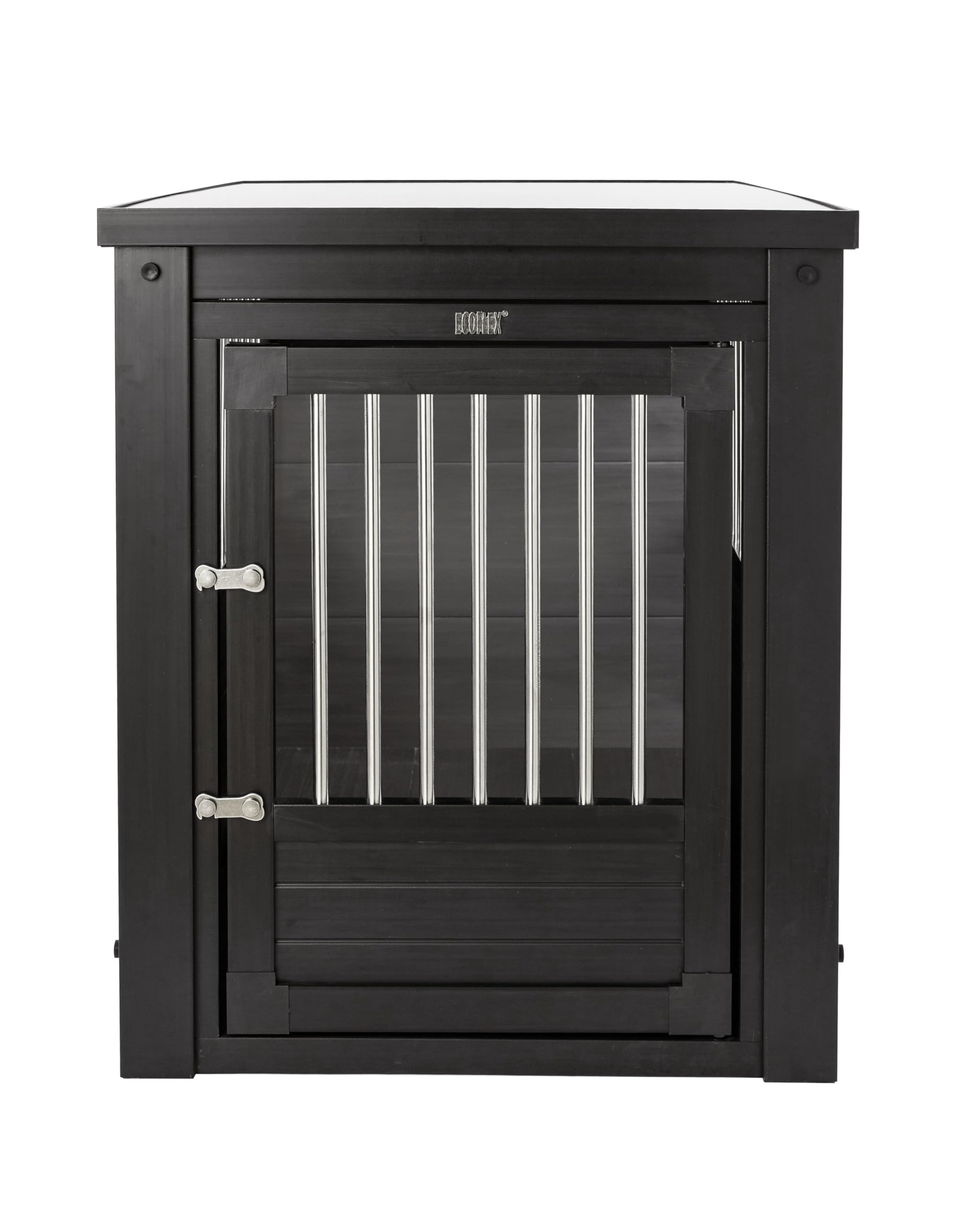 New Age Pet ECOFLEX InnPlace Dog Crate & End Table, Furniture-Style Indoor Kennel for Crate-Trained Dogs, Stainless Steel Spindles, 10-Year Warranty. 4 Colors, 4 Sizes