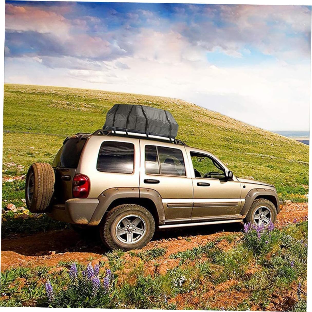 Veemoon Waterproof 600d Oxford Car Rooftop Cargo Bag with Sun Protection and Dustproof Storage for Vehicle Roof Cargo Carrier, Auto Soft Shell Luggage Organizer for Travel and Outdoor Use