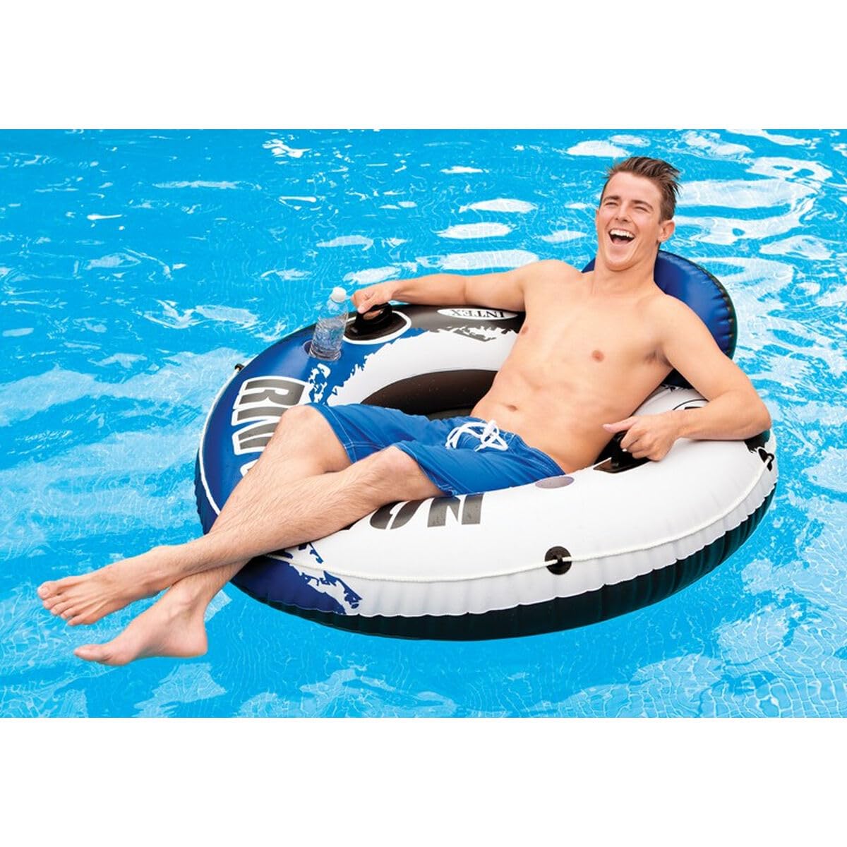 Intex River Run I Sport Lounge, Inflatable Water Float, 53" Diameter