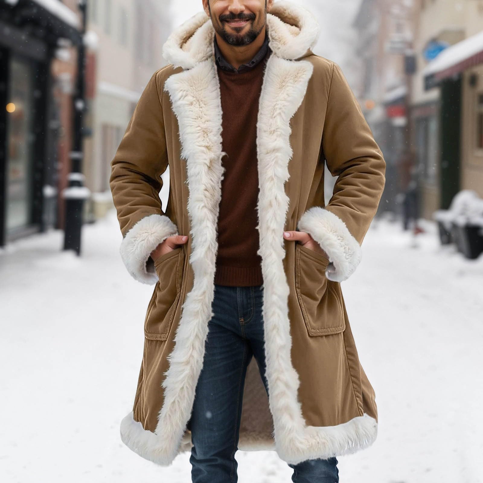 Chaqueta Hombre Traje Con Cremallera Chaqueta Deportiva Hombre Amplio Abrigo De Invierno Grueso Y Caliente Abrigo Casual Al Aire Libre