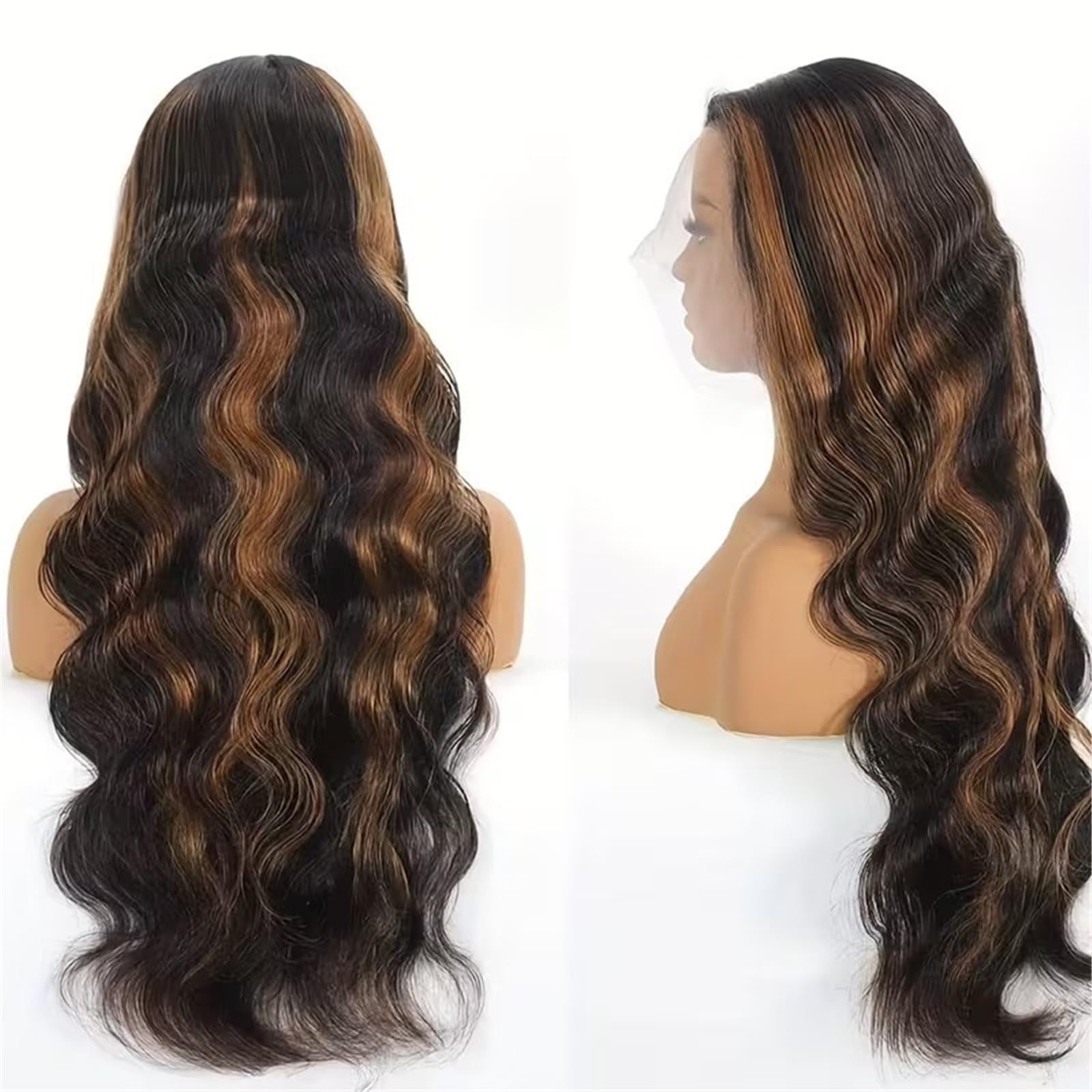 Mujer Resalte las pelucas del frente cordón de la peluca 13x6 Hd cabello humano onda cuerpo(18inches)