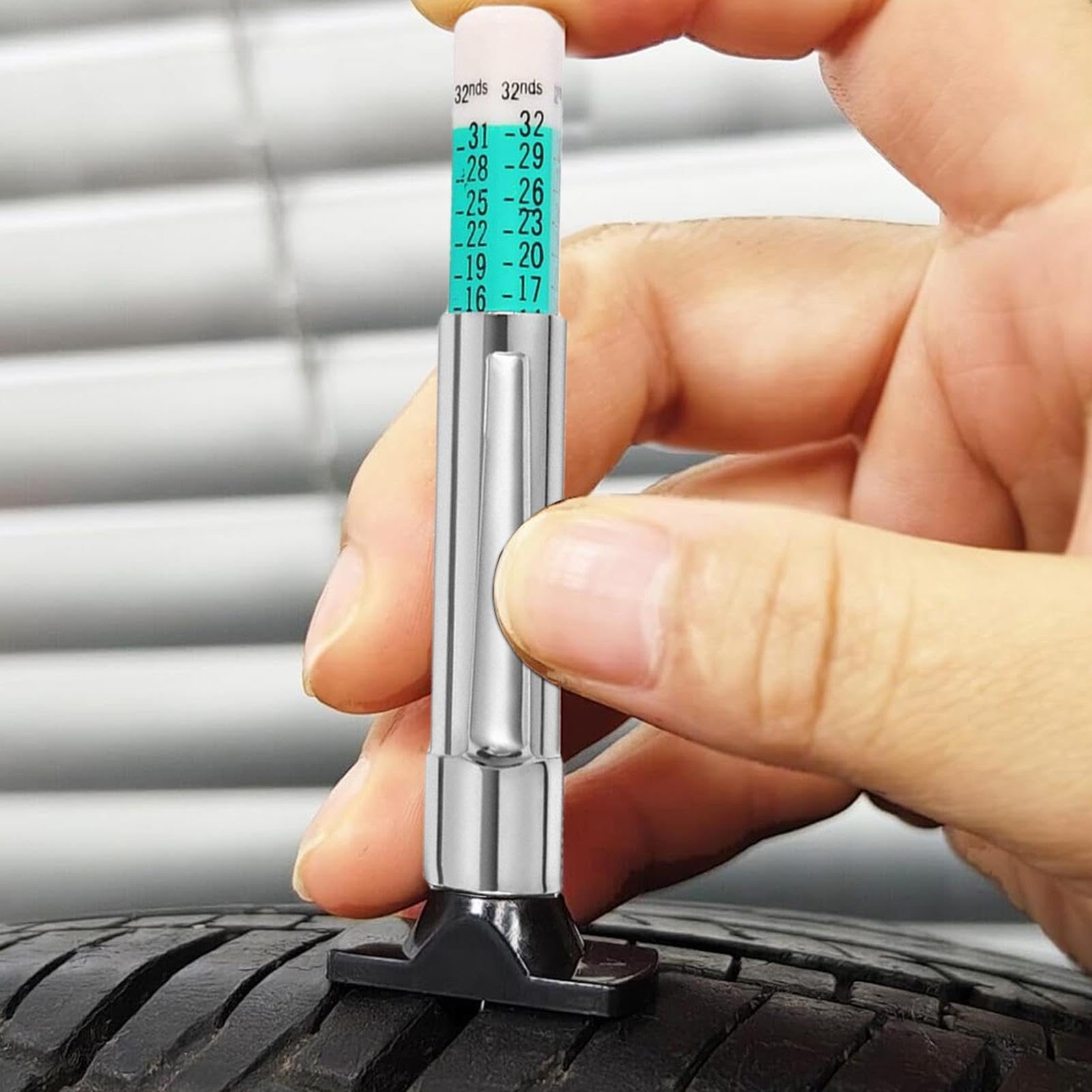 Tire Tread Depth Gauge Smart Color Coded Tread Ruler Pen Accurate Measurement Tool For Cars Trucks 2 Color
