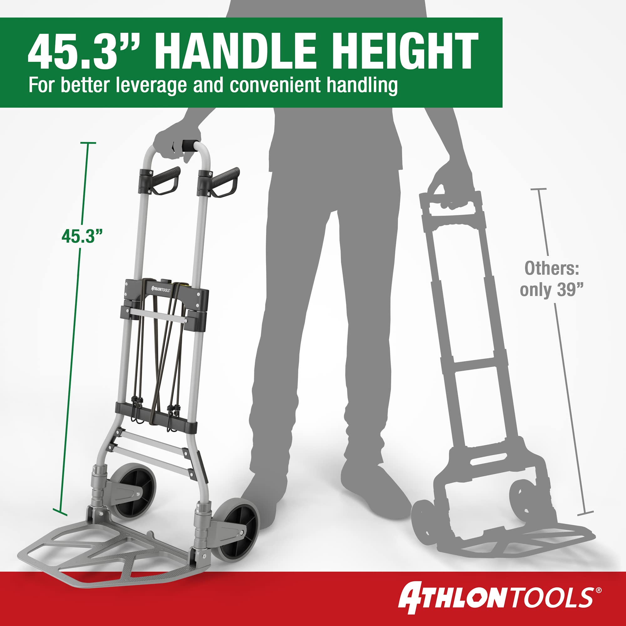 Carrello Pieghevole In Alluminio Athlon Classic - Portata 70 Kg | Ruote Morbide E Antiscivolo | Ideale Per Scale E Trasporti - Foto 10