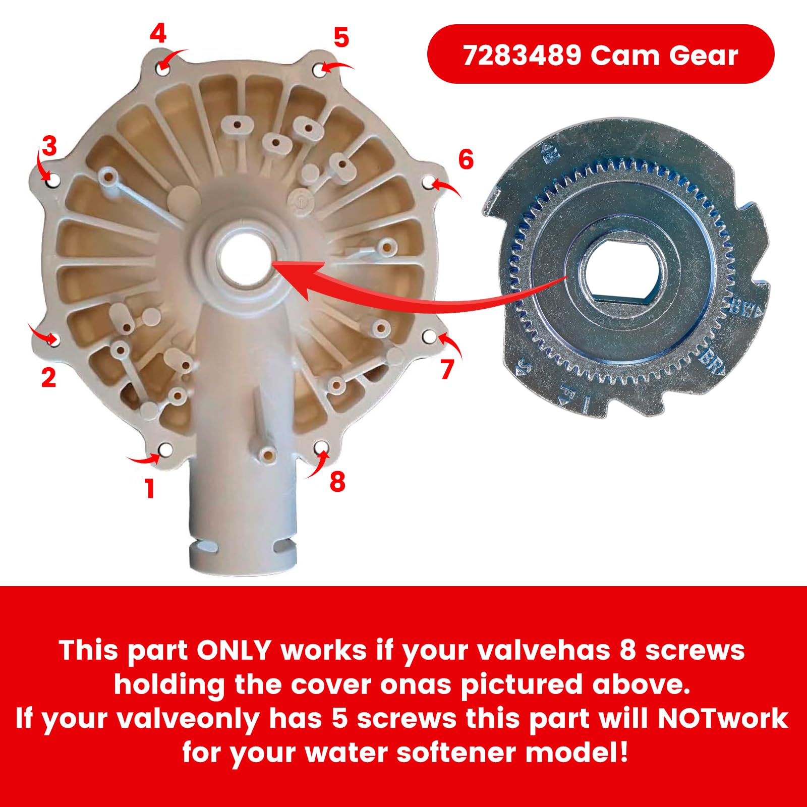 Water Softener Motor & Cam Gears Kit - ROSARIN -2