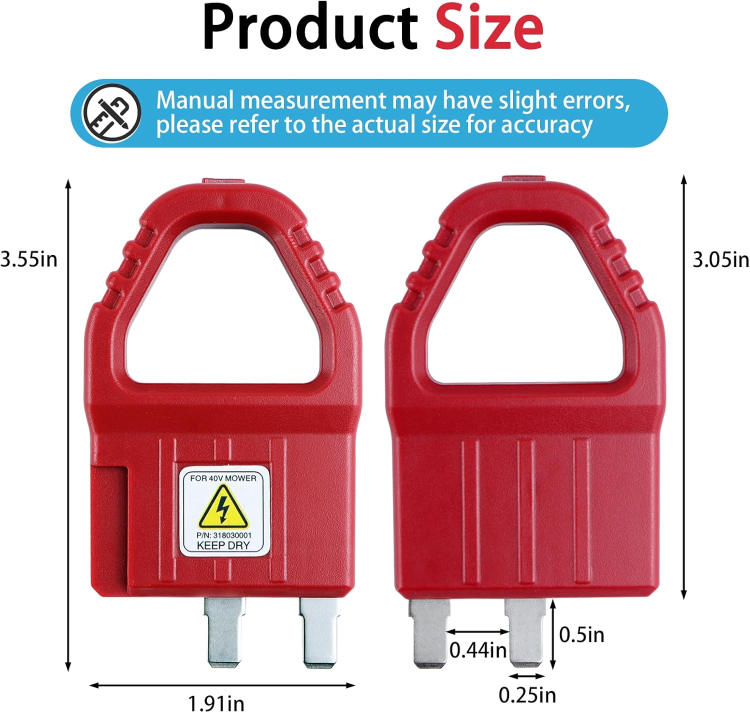 318030001 Start Key with Dual Battery Selector Compatible with Ryobi 40V Cordless Mowers,Fits for RY401014US & RY401015US 40 Volt 21 in Lawn Mower