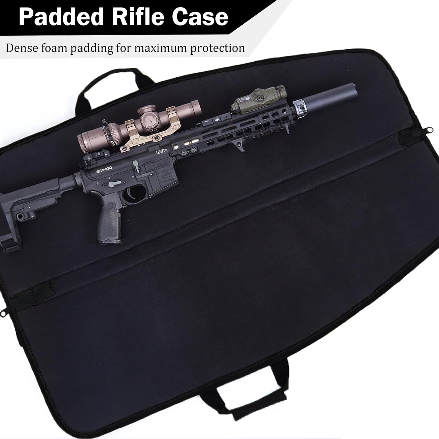 Soft Rifle Case Lightweight Tactical Gun Bag for Scoped Rifles with Accessory Pockets Adjustable Shoulder Strap Available Length in 38 42 Inch