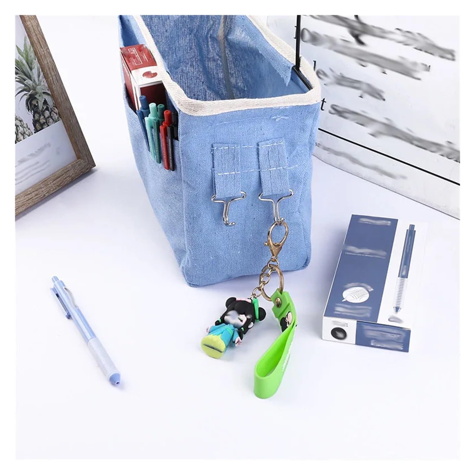 Organizador de Reposabrazos para Sofá Bolsa de Almacenamiento Colgante Multifuncional for sofá Junto a la Cama, for organización de dormitorios y Apartamentos(Blue)
