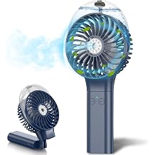 MORECORE Portable Misting Fan, Gifts for Mother Mom Wife Girl, 180&deg; Foldable Handheld Personal Fan with Cooling Mist Spray for Women Skincare &amp; Makeup, Men Travel Beach Cruise Disney Essentials