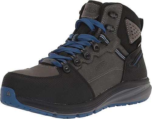 Vista 9 de KEEN Utility Zapatillas de trabajo impermeables con gancho rojo de altura media compuesta para hombre negro