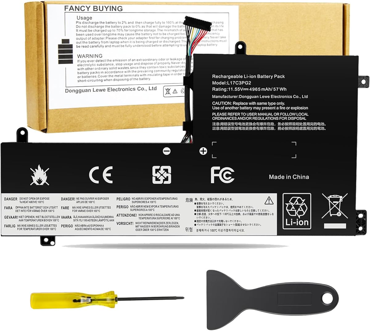 L17M3PG2 Laptop Battery for Lenovo LegionY545 Y540 Y7000-2019 Y7000P-1060 Y530-15ICH-1060 Y540-15IRH Y740-15IRH Y545-PG0 L17M3PG1 L17C3PG2 L17L3PG1 L17C3PG1 Y540-17IRH 5B10Q 88555 5B10T310455
