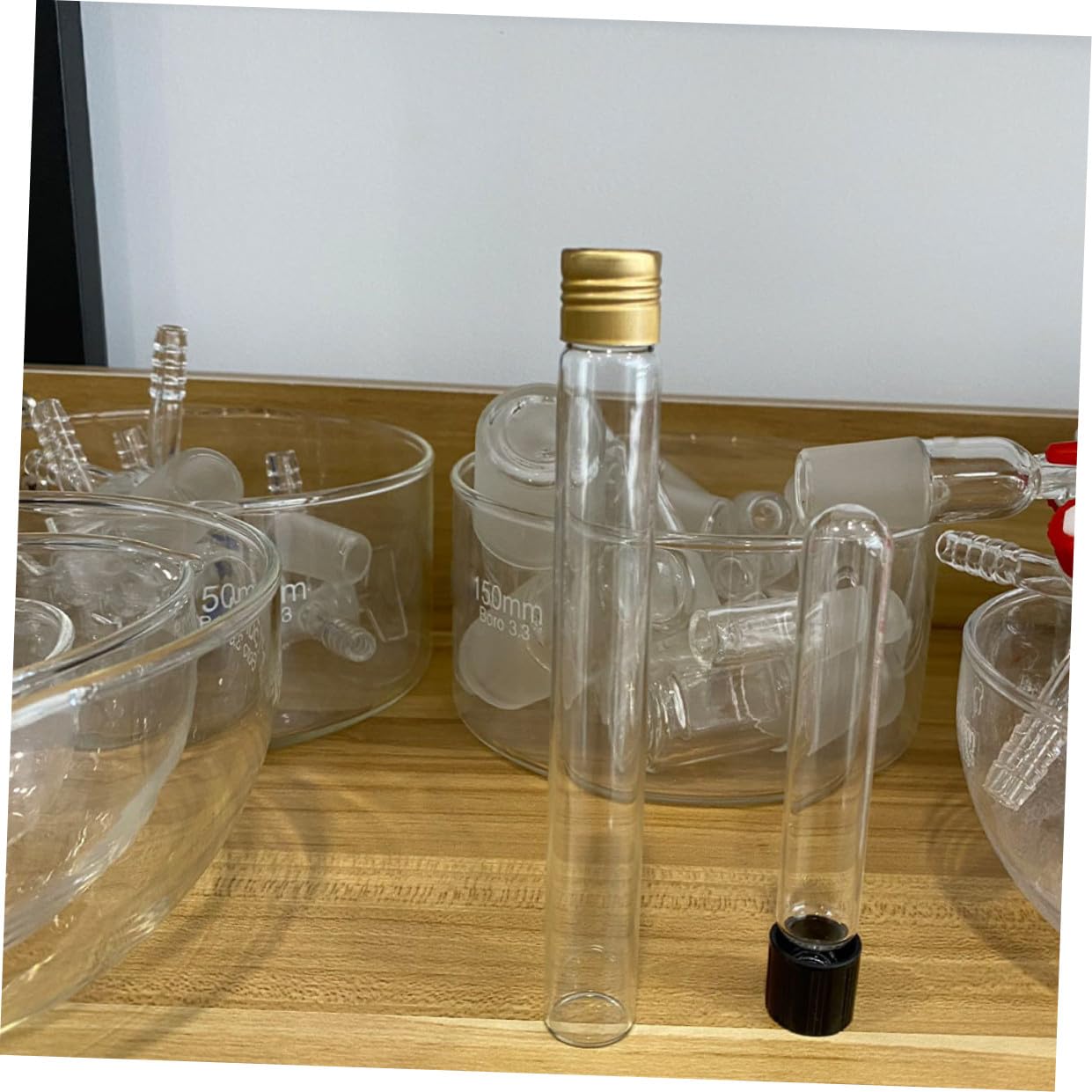 PLAFOPE 20 Piezas tubo de muestra tubos de ensayo de vidrio cristalería de tubo de ensayo terrarios tubos de ensayo serológicos contenedor de almacenamiento de muestras envase