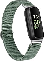 Vista 14 de Vancle Correas elásticas para Fitbit Inspire 3 para mujeres, bandas ajustables y transpirables de nylon elástico compatibles con Fitbit Inspire 3