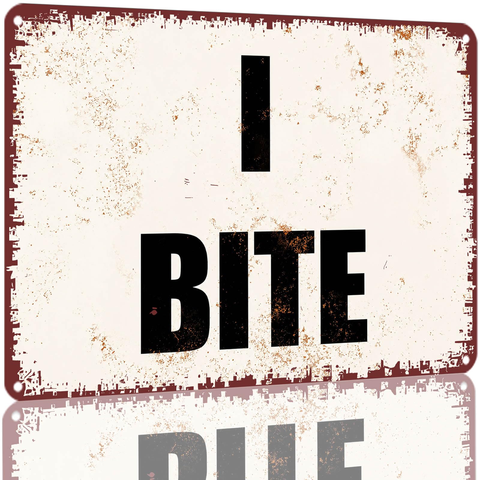 Kwqdozf As Pic Vintage I Bite Tin Sign 8X12 Inch Retro Aluminum Metal Sign For Home Bar Ga