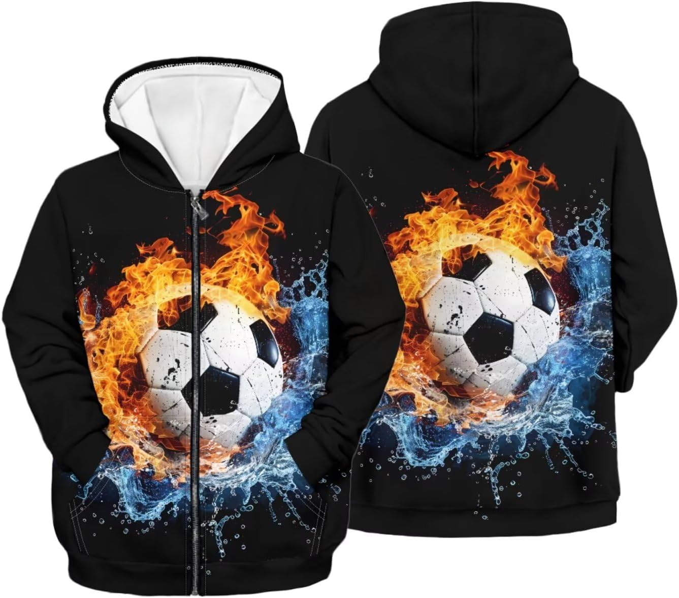 Zip Up Hoodies for Boys Girls Warm Long Sleeve Hooded Sweatshirts Kids Lightweight Soft Zipper Jackets with Pockets